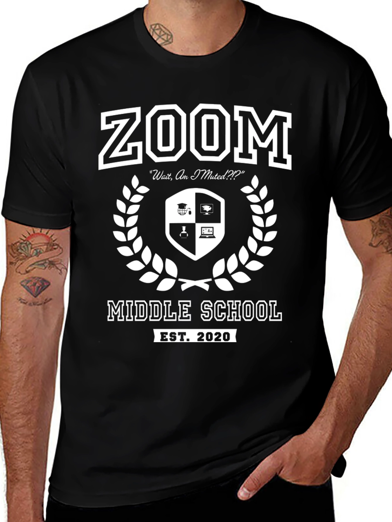 Zoom Middle School EST. 2020 T-Shirt - Funny Virtual Learning Tee