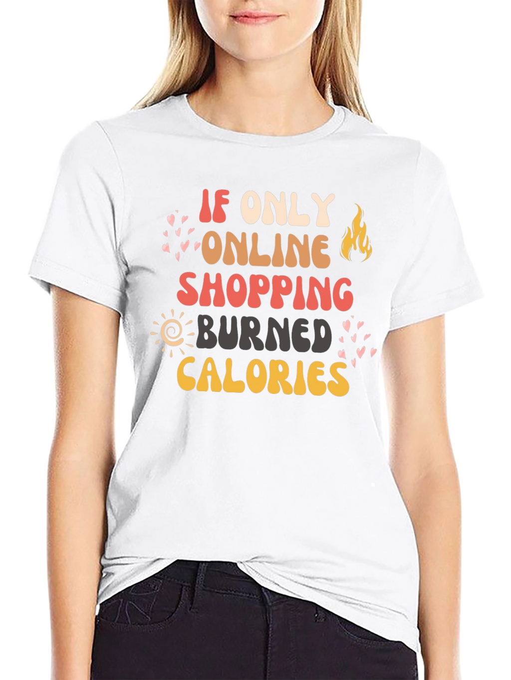 Online Shopping Calories Graphic Tee