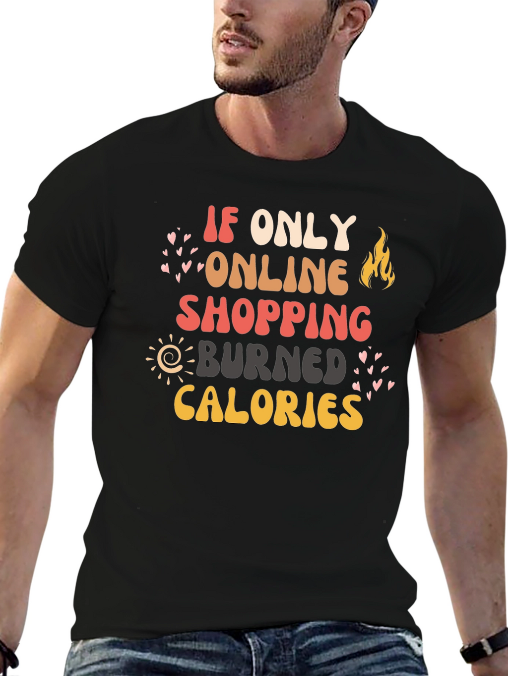Online Shopping Calories Graphic Tee