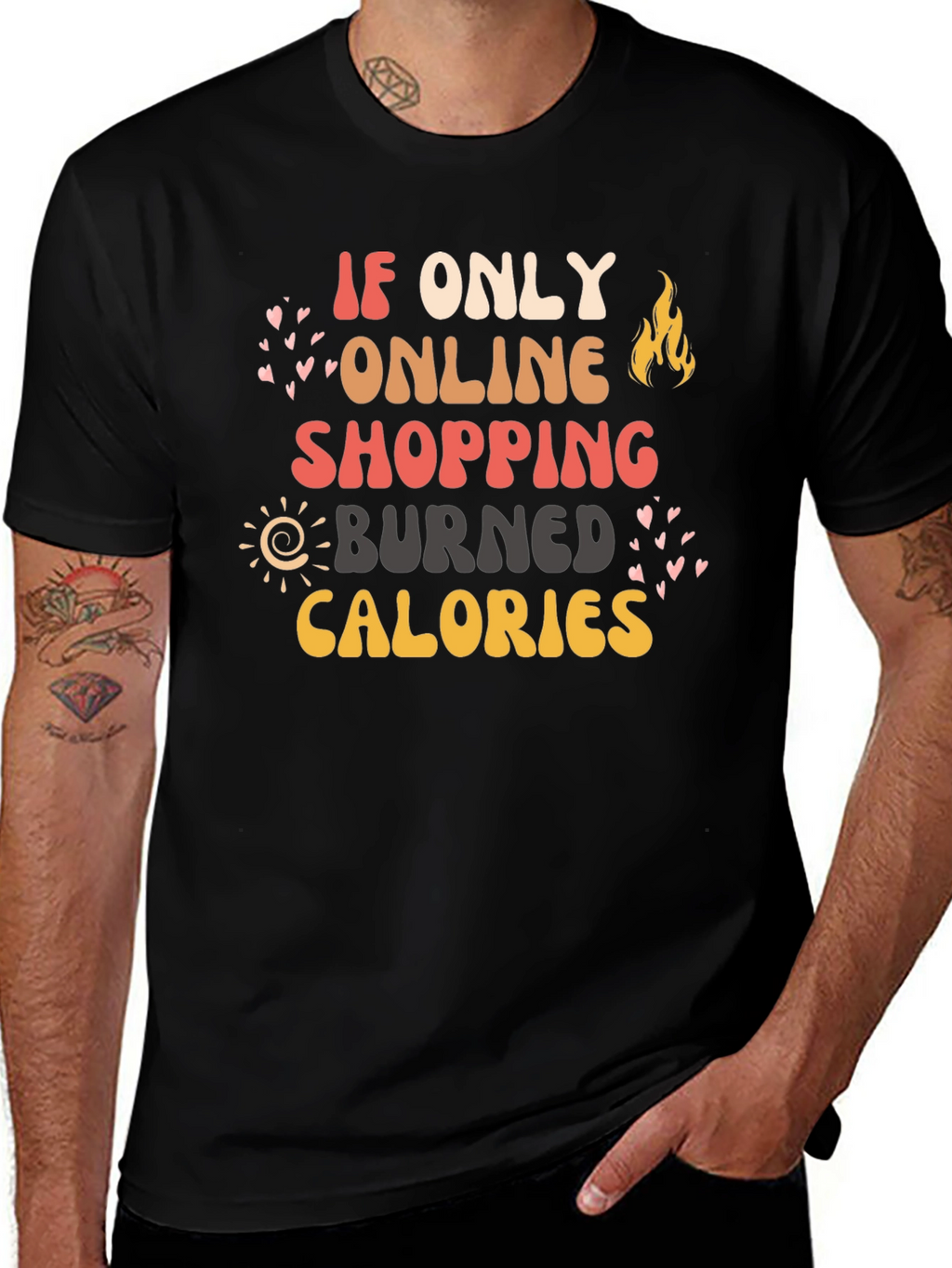 Online Shopping Calories Graphic Tee