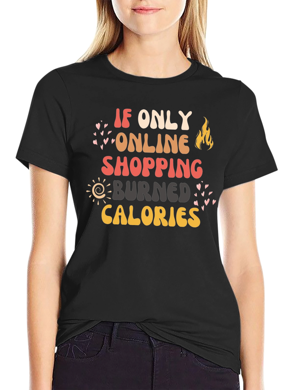Online Shopping Calories Graphic Tee