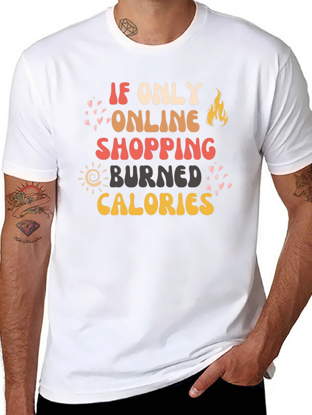 Online Shopping Calories Graphic Tee
