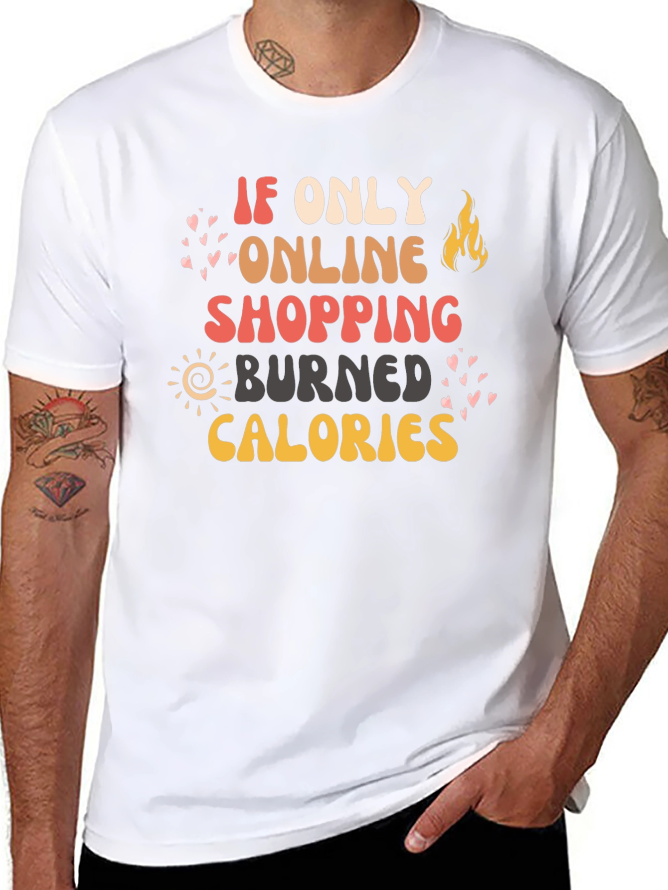Online Shopping Calories Graphic Tee