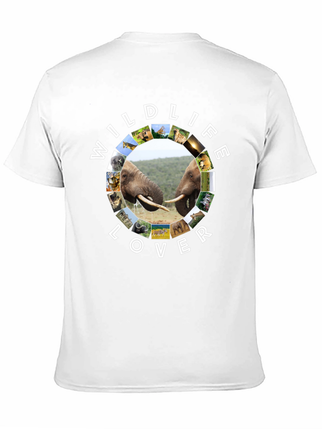 Wildlife Lover Graphic Print Black T-Shirt