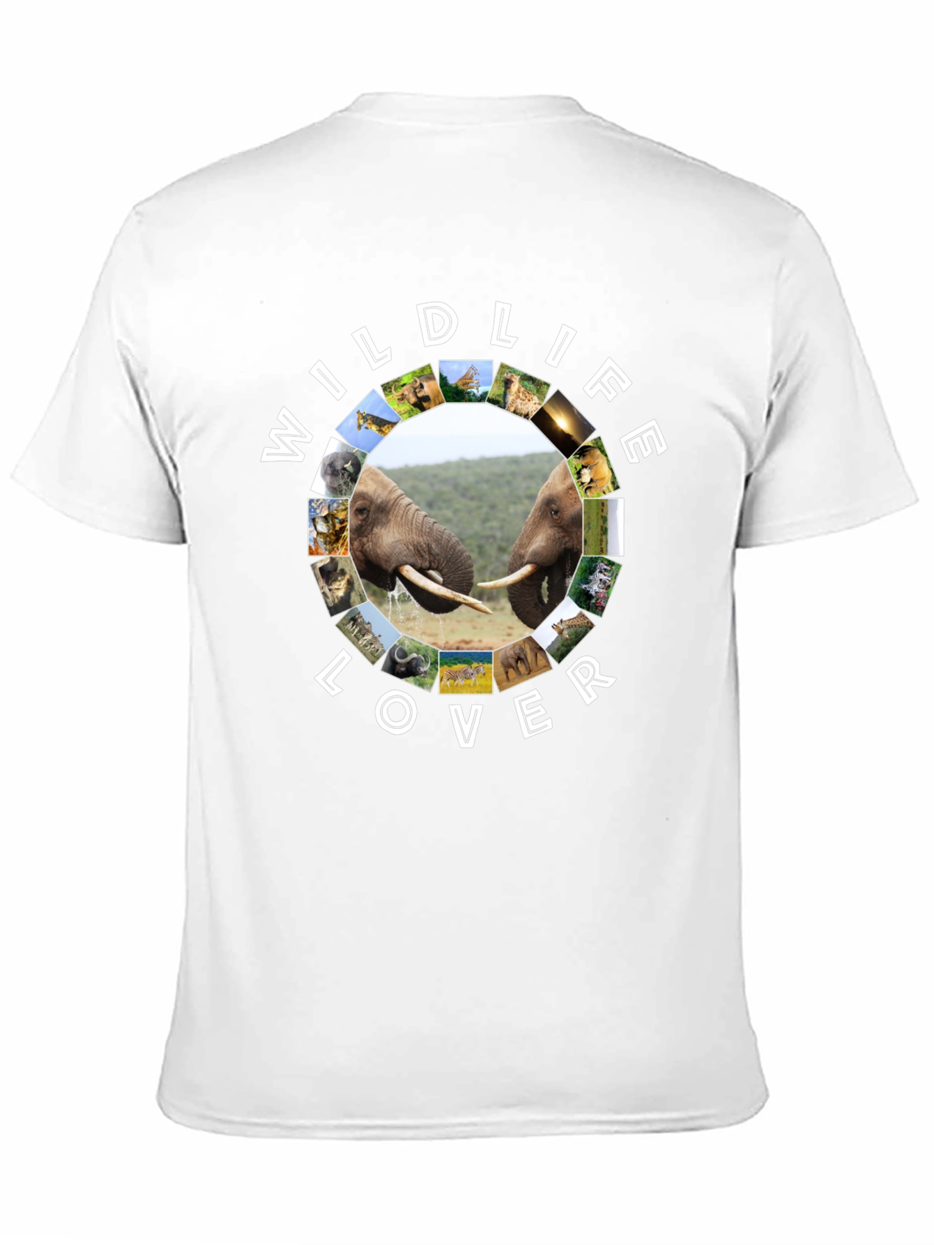 Wildlife Lover Graphic Print Black T-Shirt