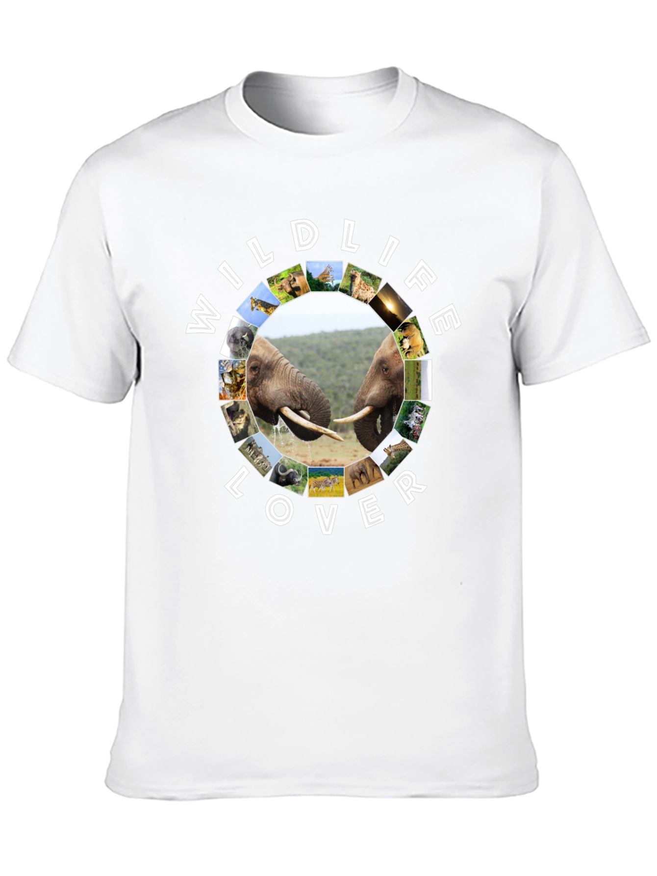 Wildlife Lover Graphic Print Black T-Shirt