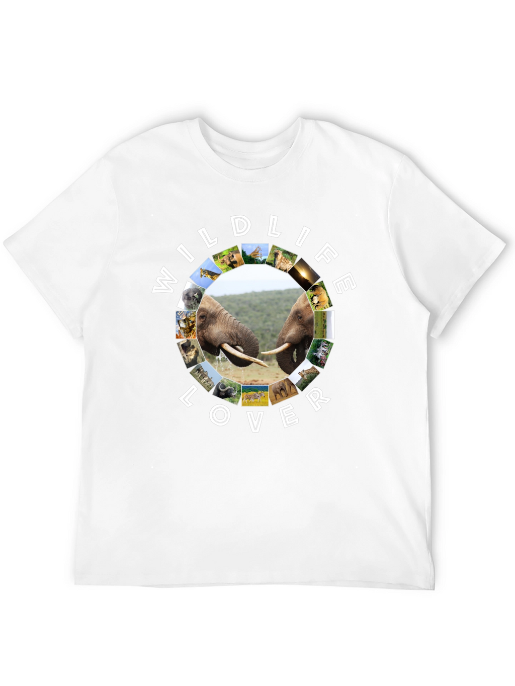 Wildlife Lover Graphic Print Black T-Shirt