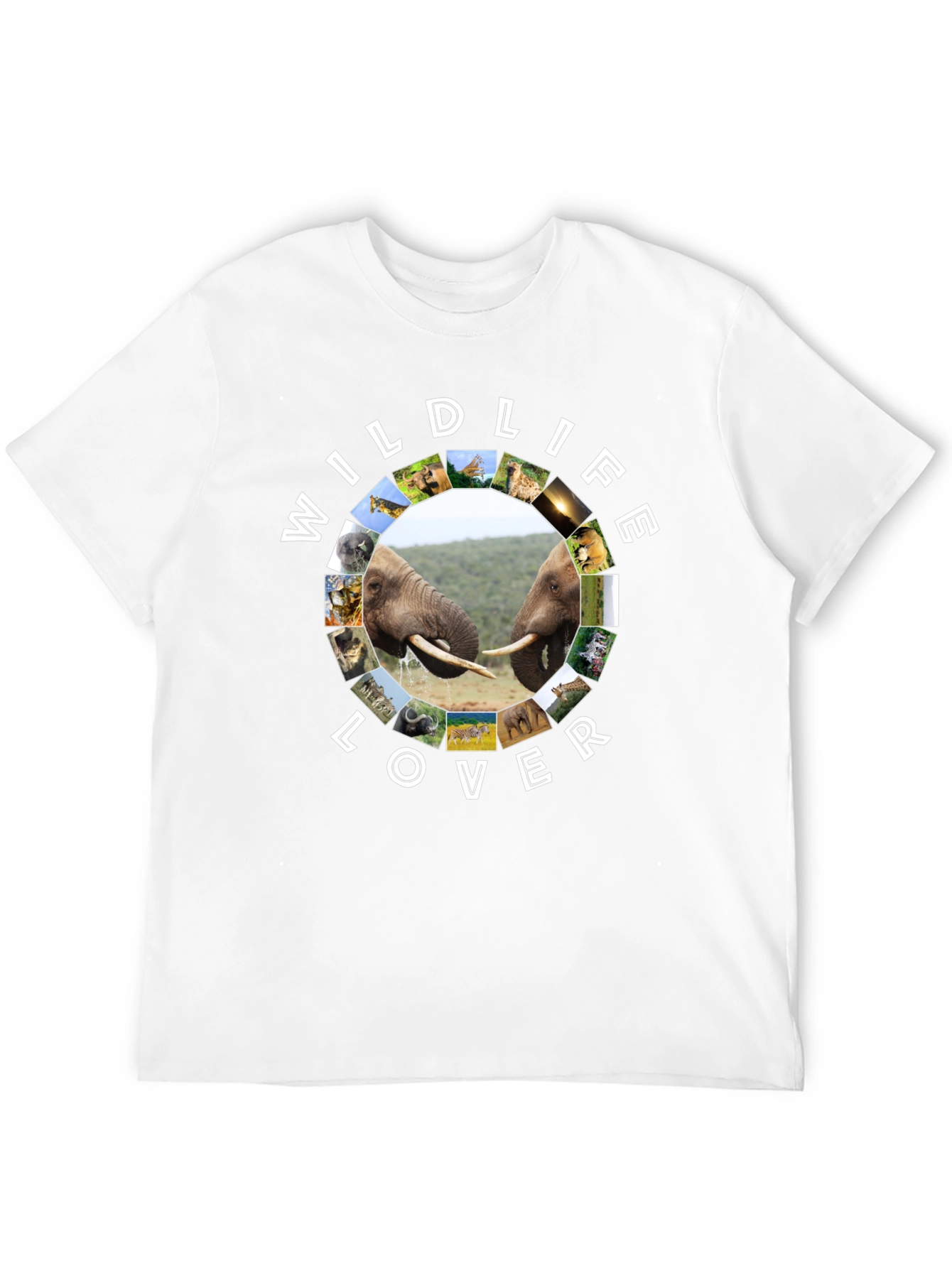 Wildlife Lover Graphic Print Black T-Shirt