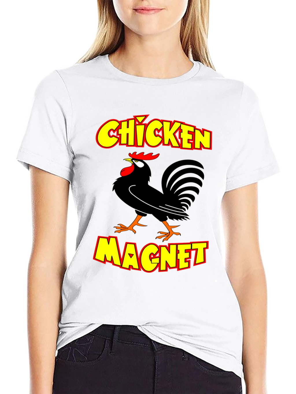 Chicken Magnet Graphic Tee - Novelty Humor T-Shirt