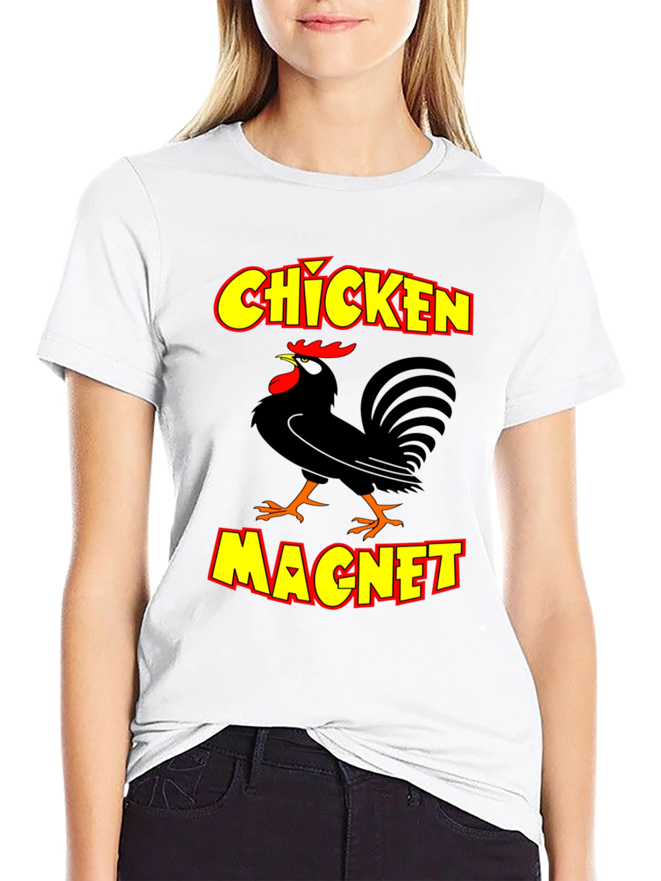 Chicken Magnet Graphic Tee - Novelty Humor T-Shirt