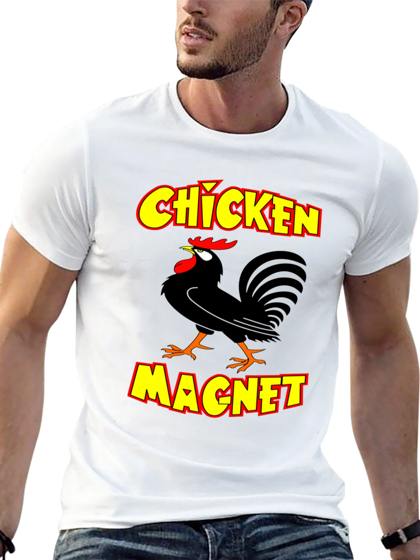 Chicken Magnet Graphic Tee - Novelty Humor T-Shirt