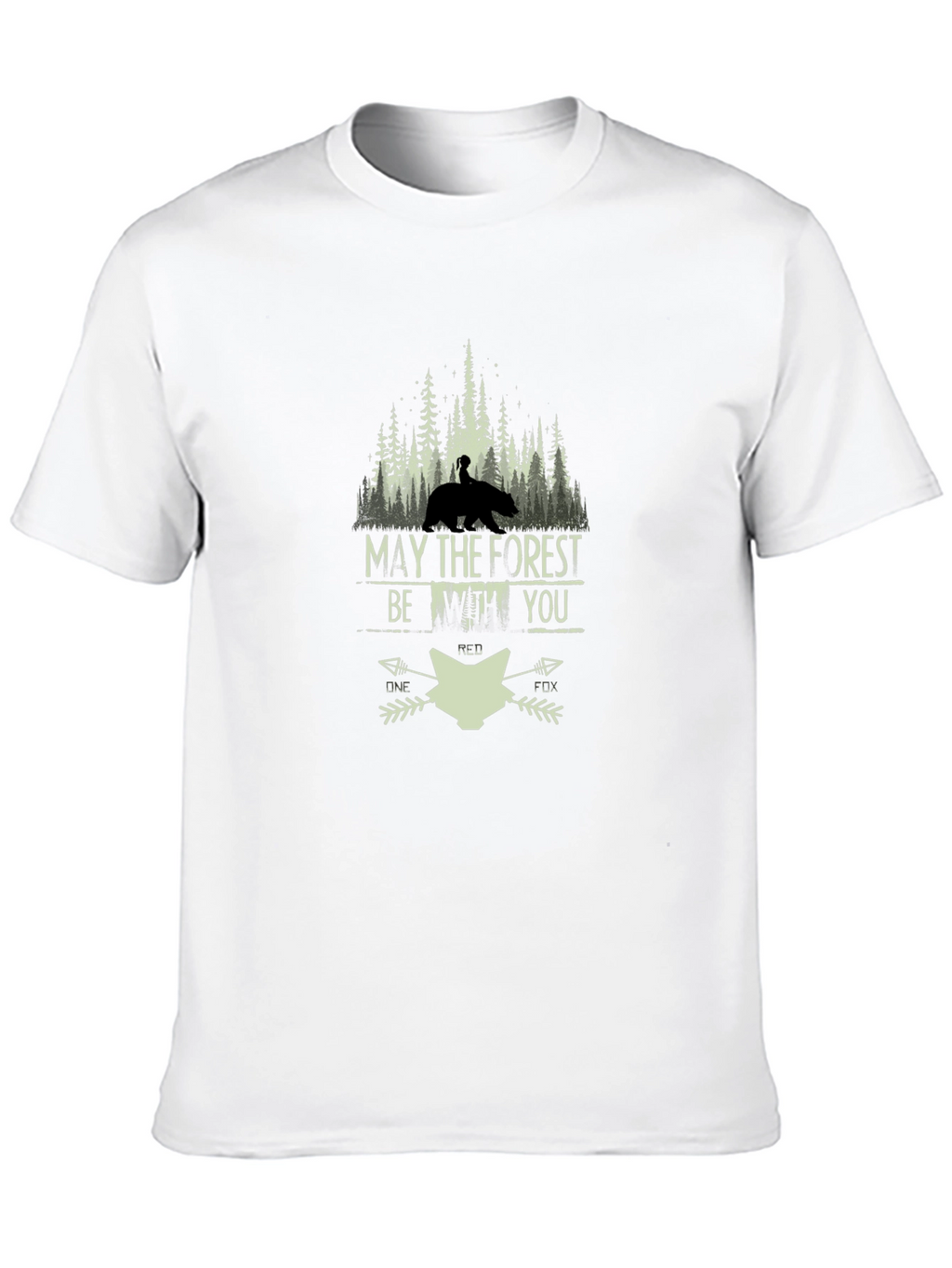 May the Forest Be With You Black T-Shirt