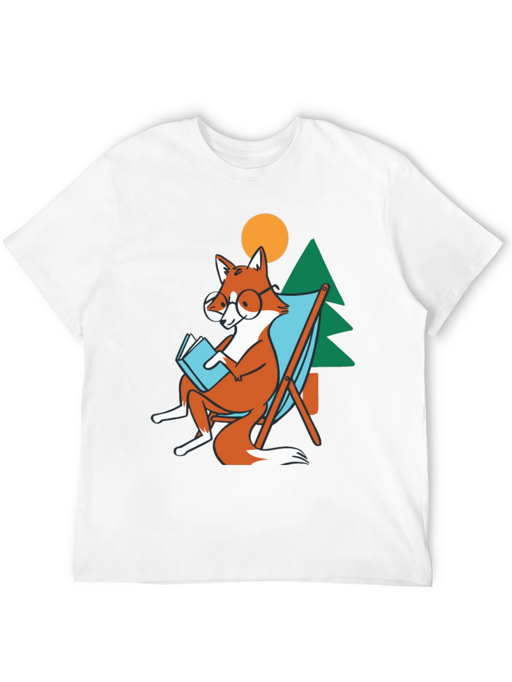 Relaxing Fox T-Shirt: Bookworm in Nature