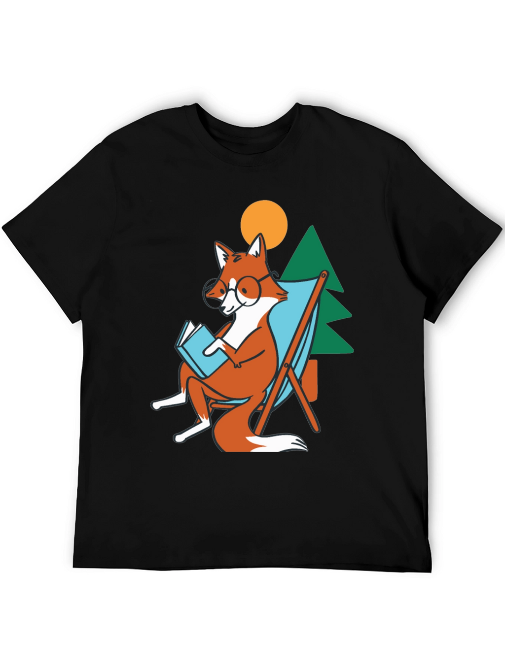 Relaxing Fox T-Shirt: Bookworm in Nature