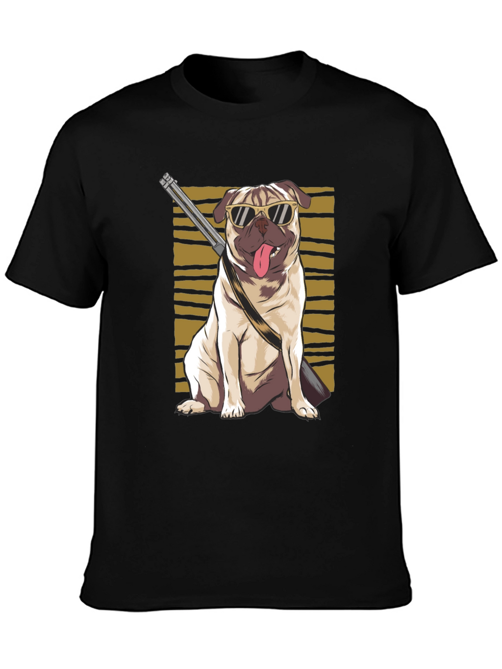 Cool Pug Gun T-Shirt