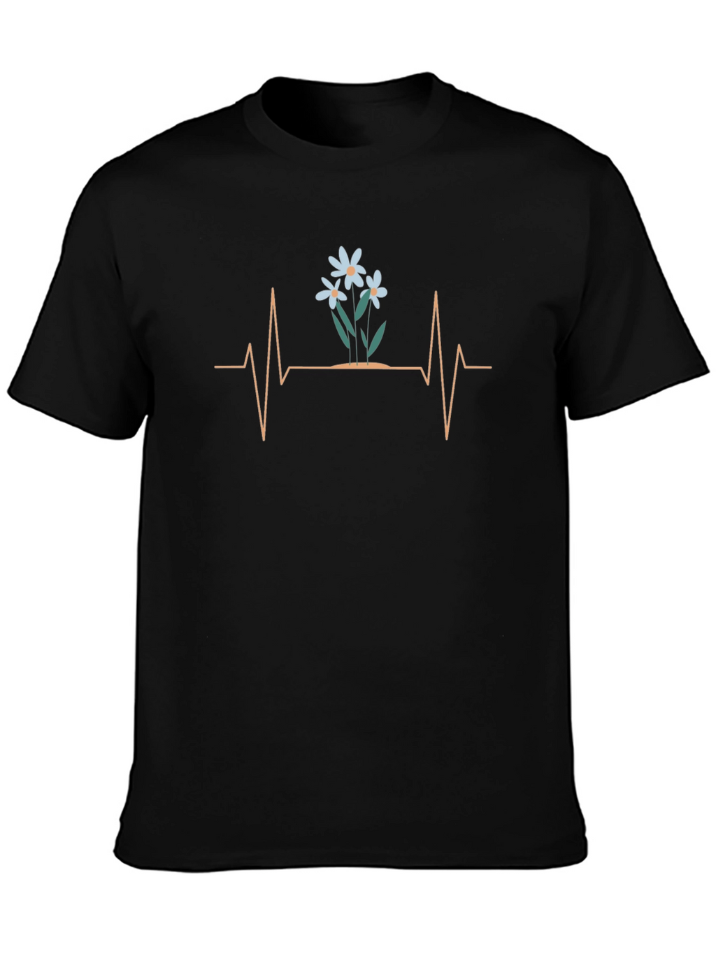 Floral Heartbeat Graphic T-Shirt