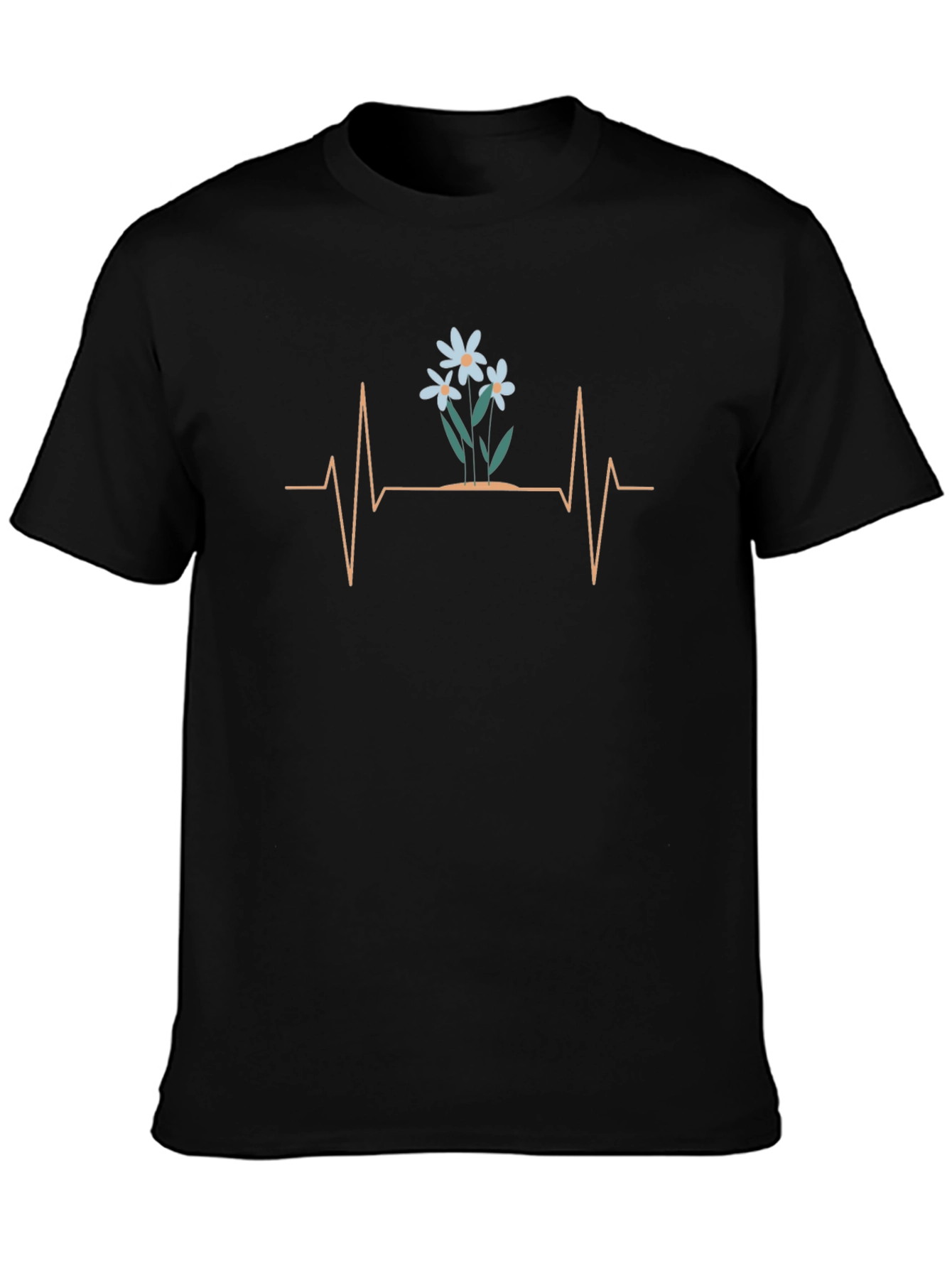 Floral Heartbeat Graphic T-Shirt