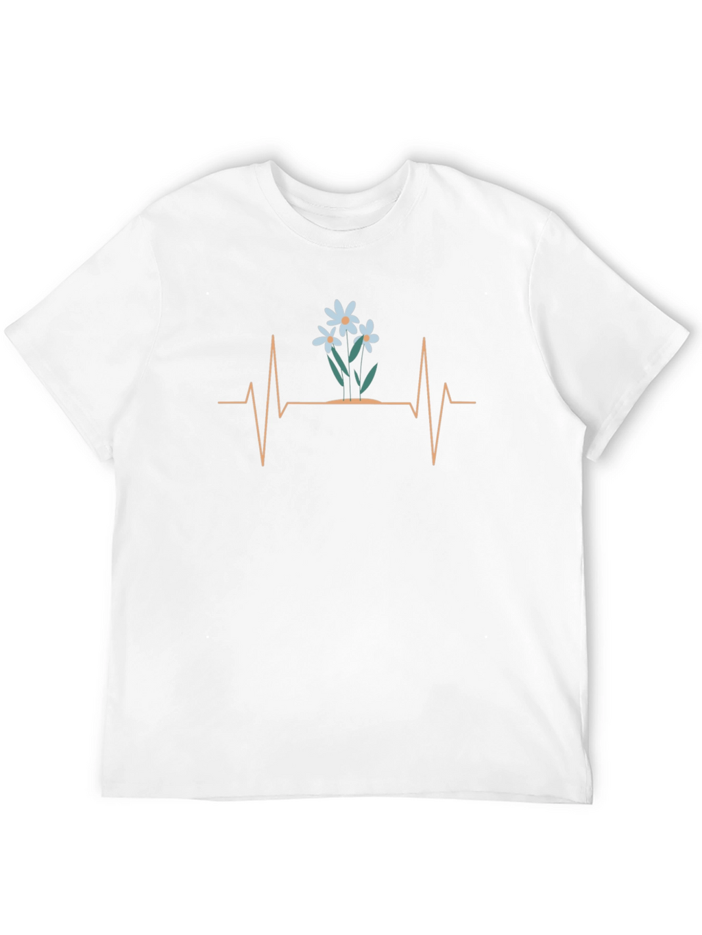 Floral Heartbeat Graphic T-Shirt