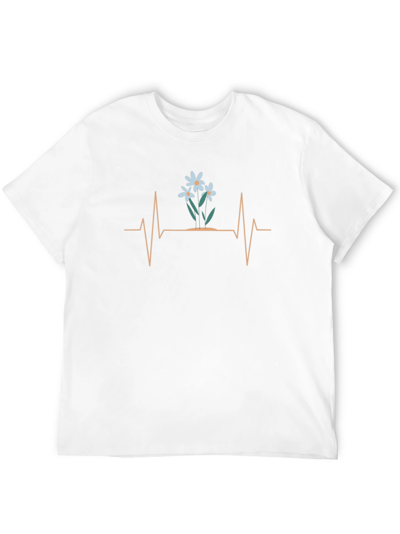 Floral Heartbeat Graphic T-Shirt