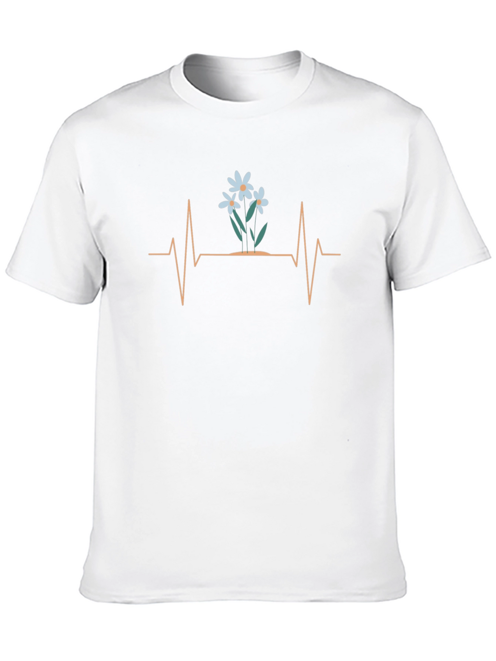 Floral Heartbeat Graphic T-Shirt