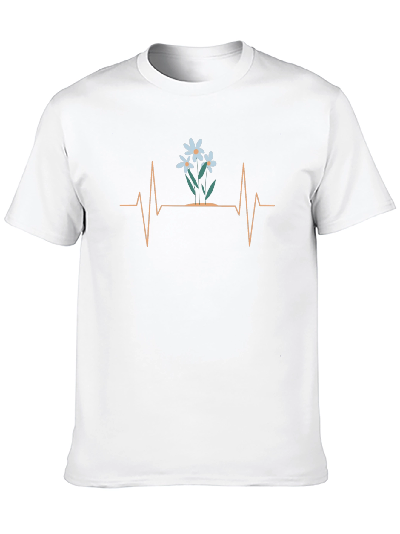 Floral Heartbeat Graphic T-Shirt