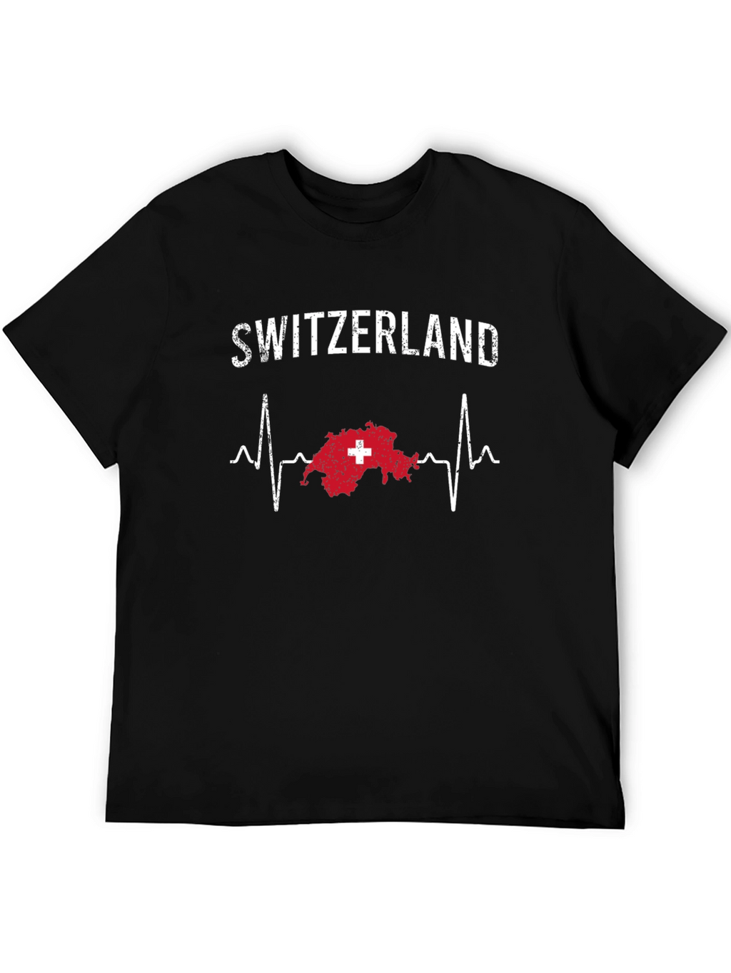 Switzerland Heartbeat T-Shirt - Swiss Pride