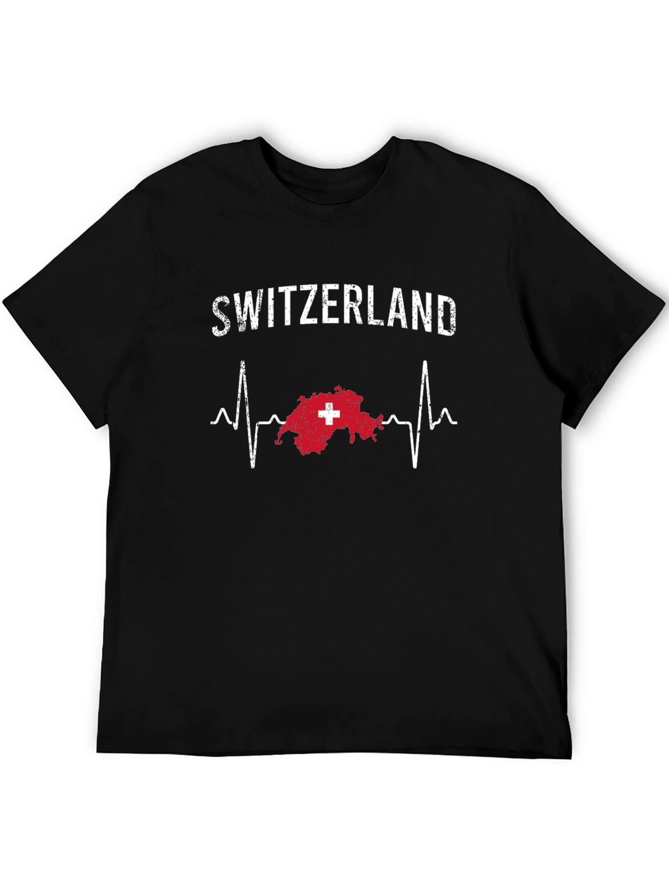 Switzerland Heartbeat T-Shirt - Swiss Pride