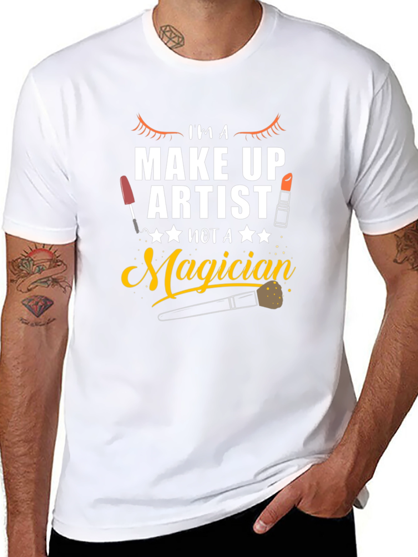 Makeup Artist T-Shirt - Not A Magician Graphic Tee