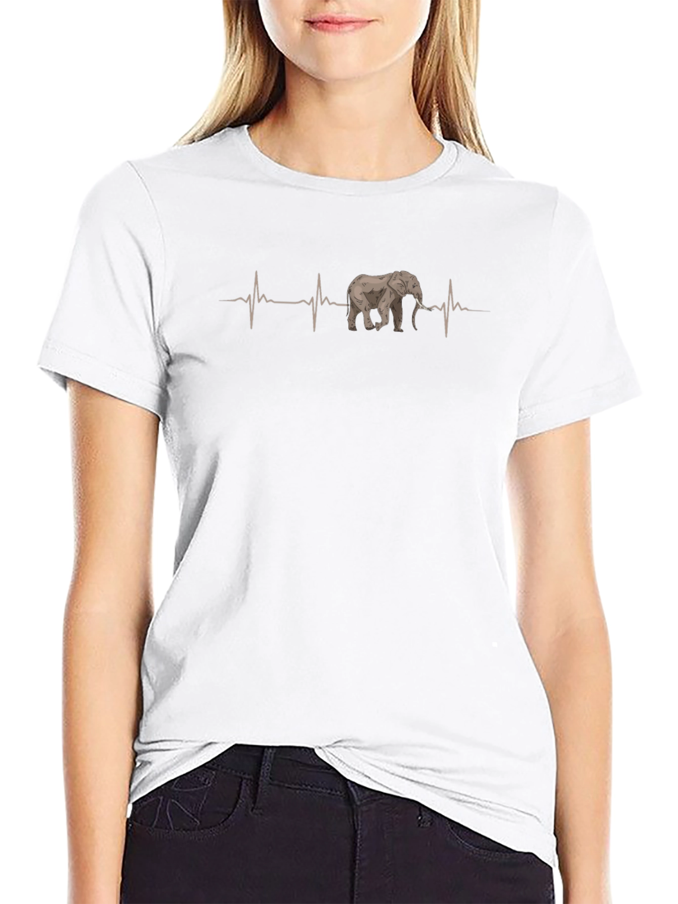 Elephant Heartbeat T-Shirt - Unique Graphic Tee