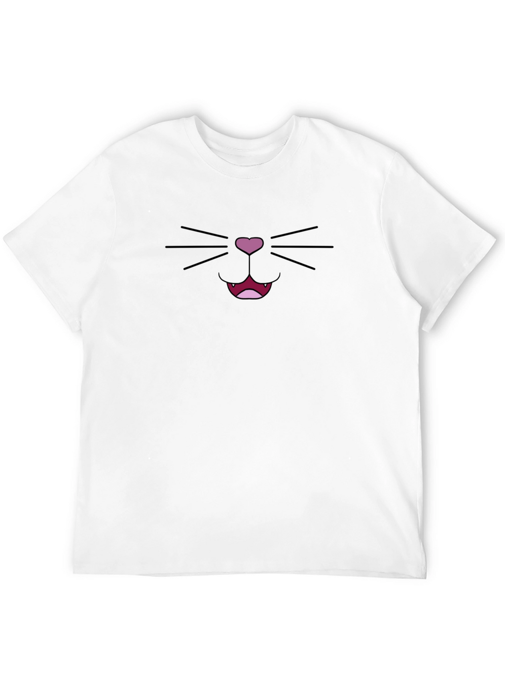 Cute Black Cat Face T-Shirt