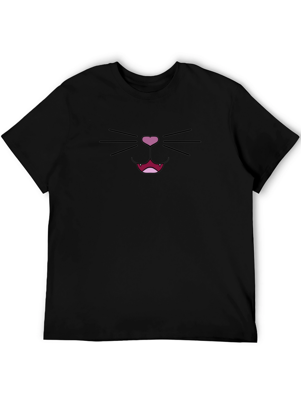 Cute Black Cat Face T-Shirt