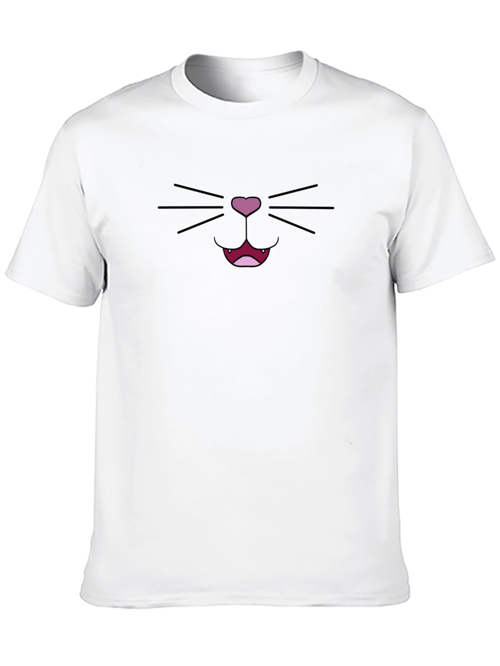 Cute Black Cat Face T-Shirt