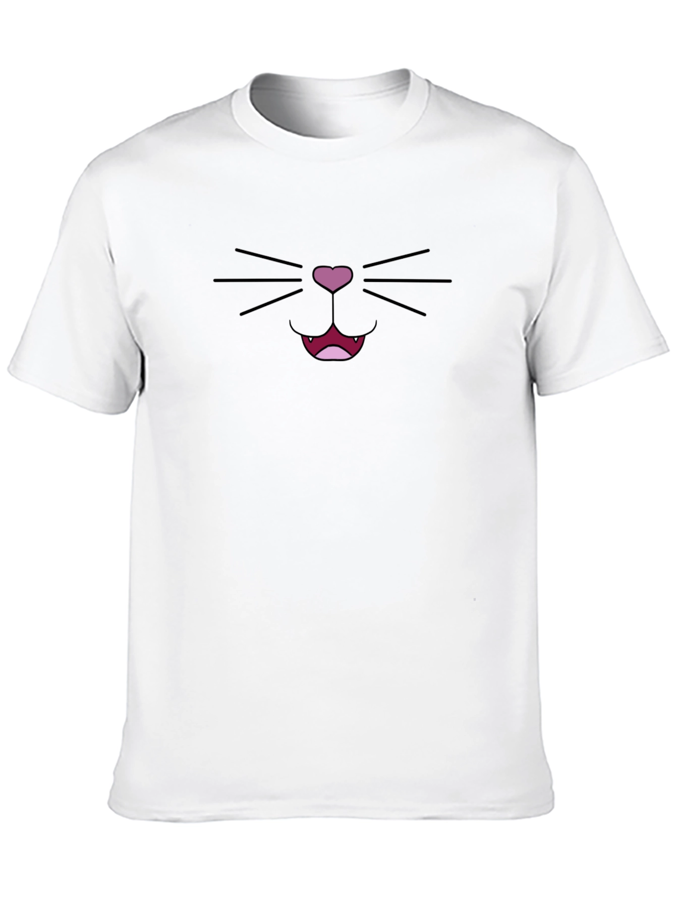 Cute Black Cat Face T-Shirt