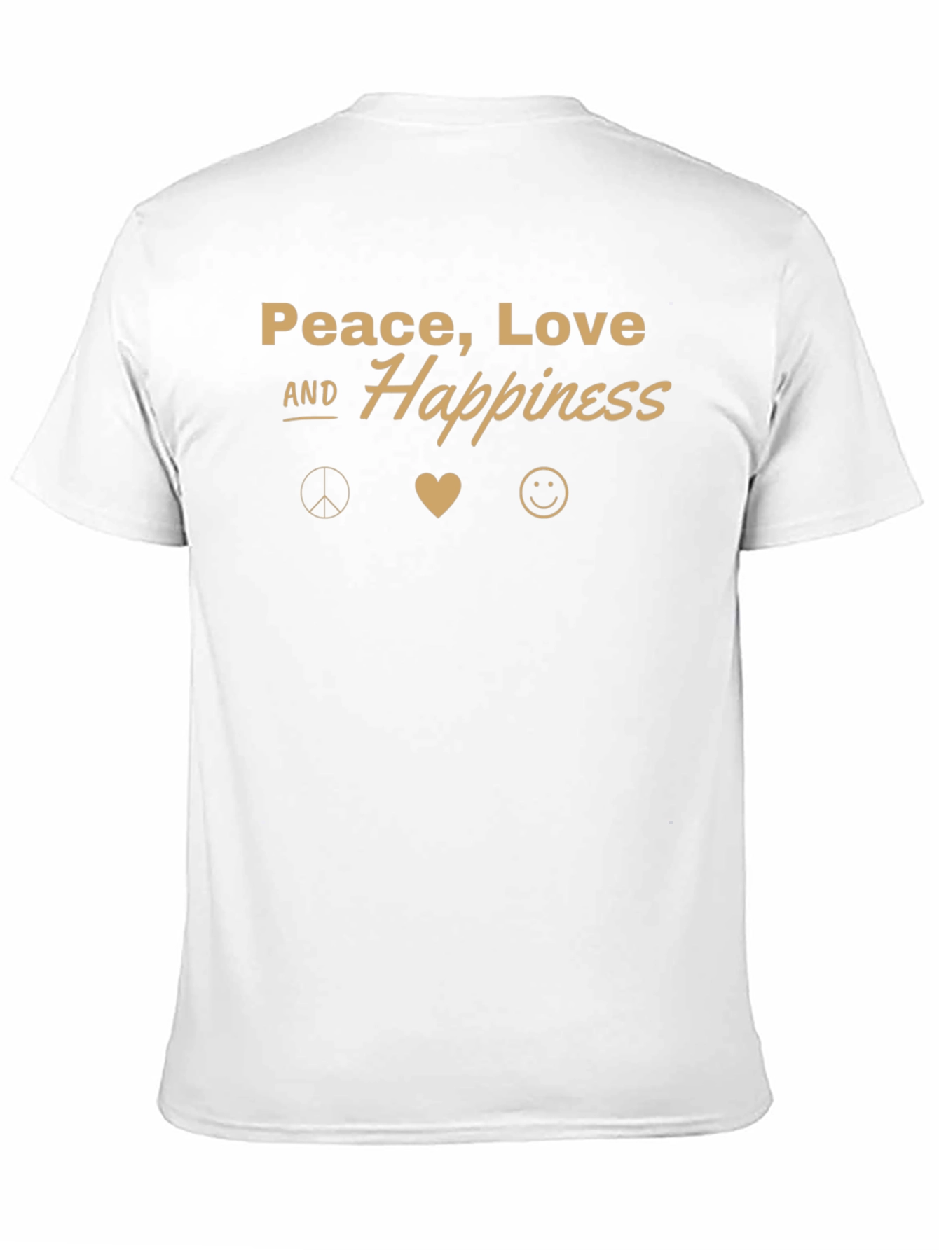 Peace Love Happiness Black Graphic Tee