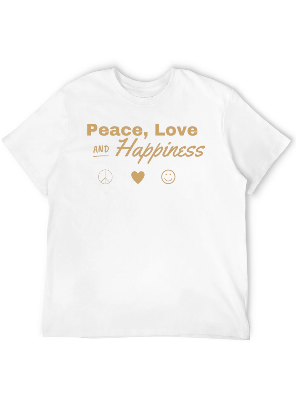 Peace Love Happiness Black Graphic Tee