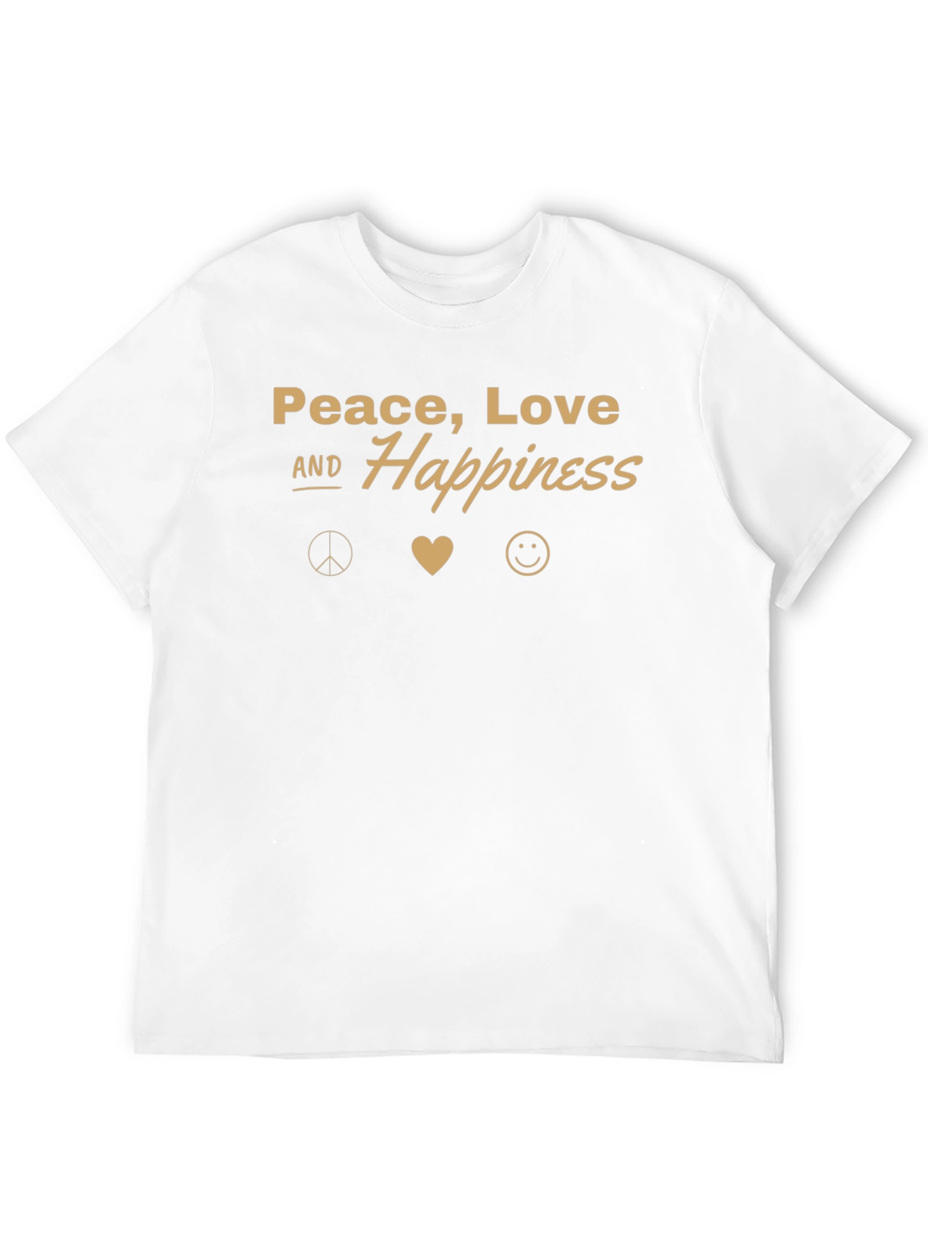 Peace Love Happiness Black Graphic Tee