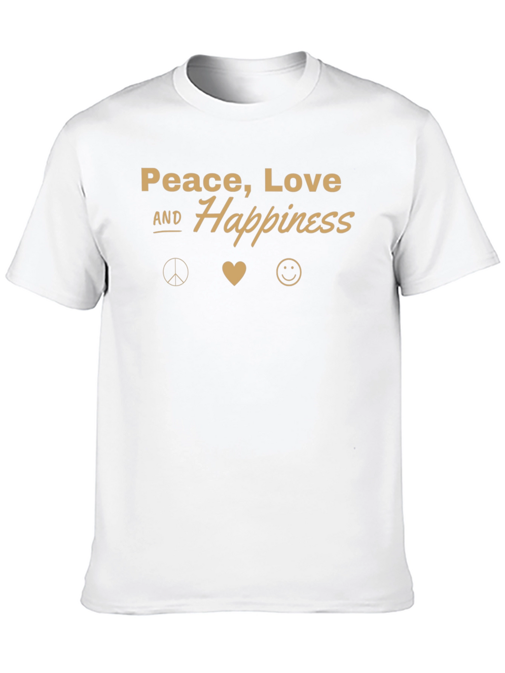 Peace Love Happiness Black Graphic Tee
