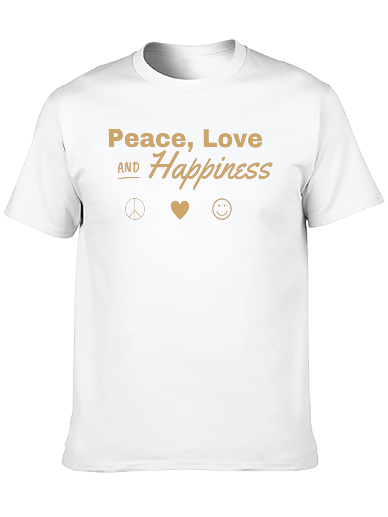 Peace Love Happiness Black Graphic Tee