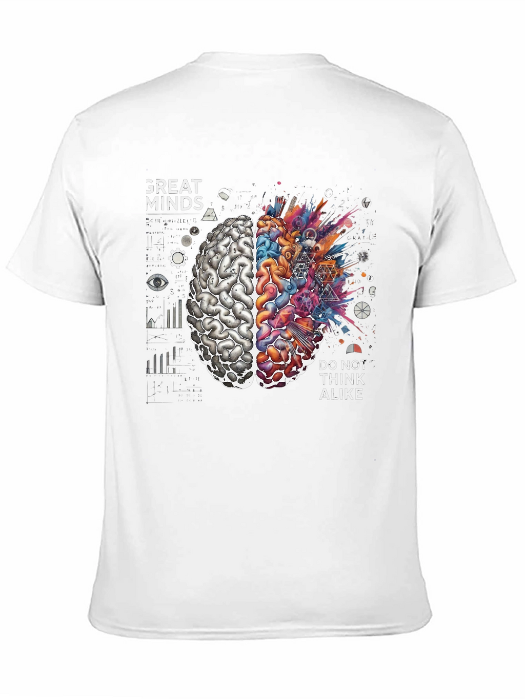 Great Minds Tee - Creative Brain Graphic