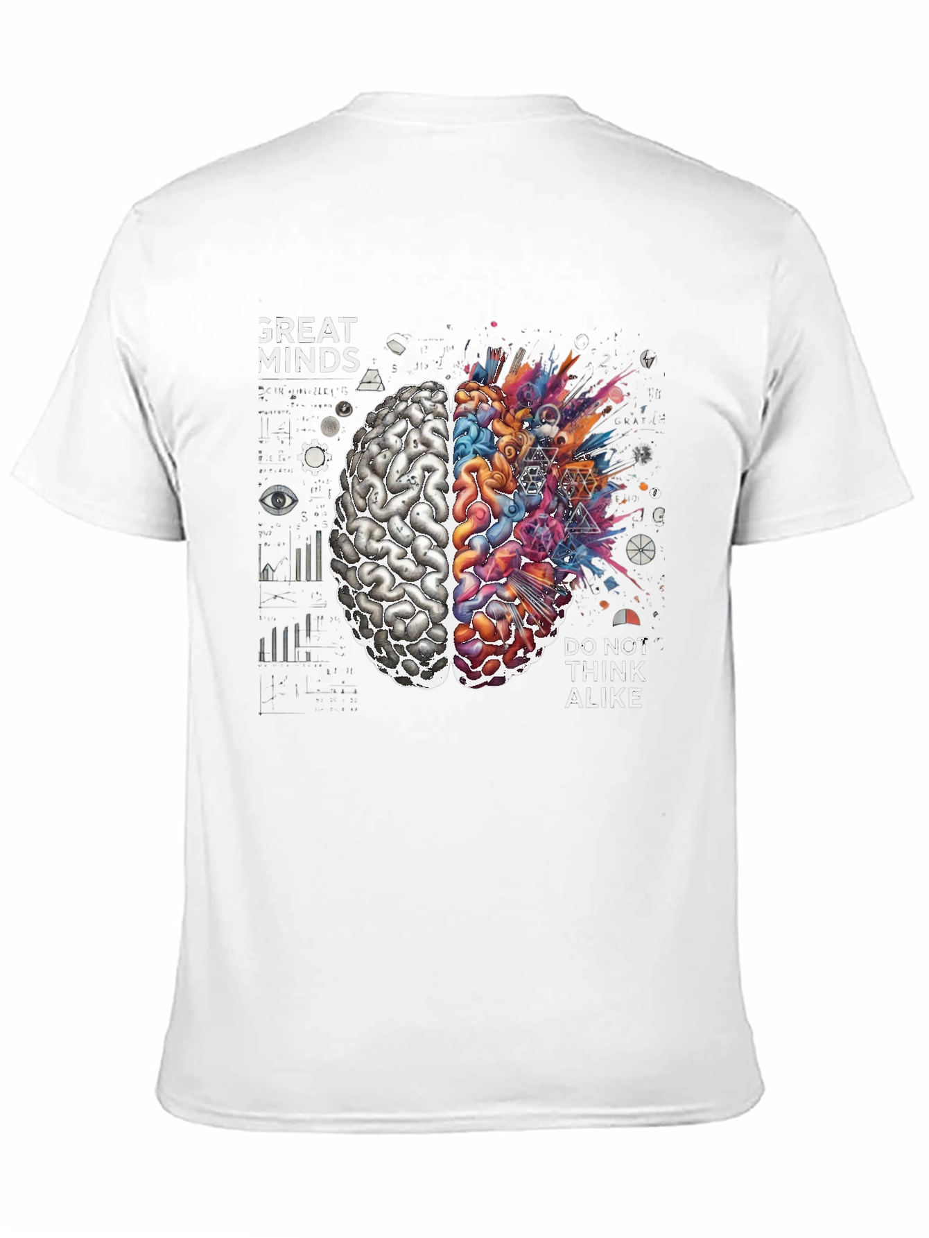 Great Minds Tee - Creative Brain Graphic