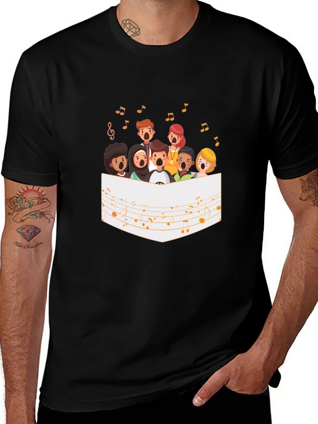 Choir Graphic Tee - Black