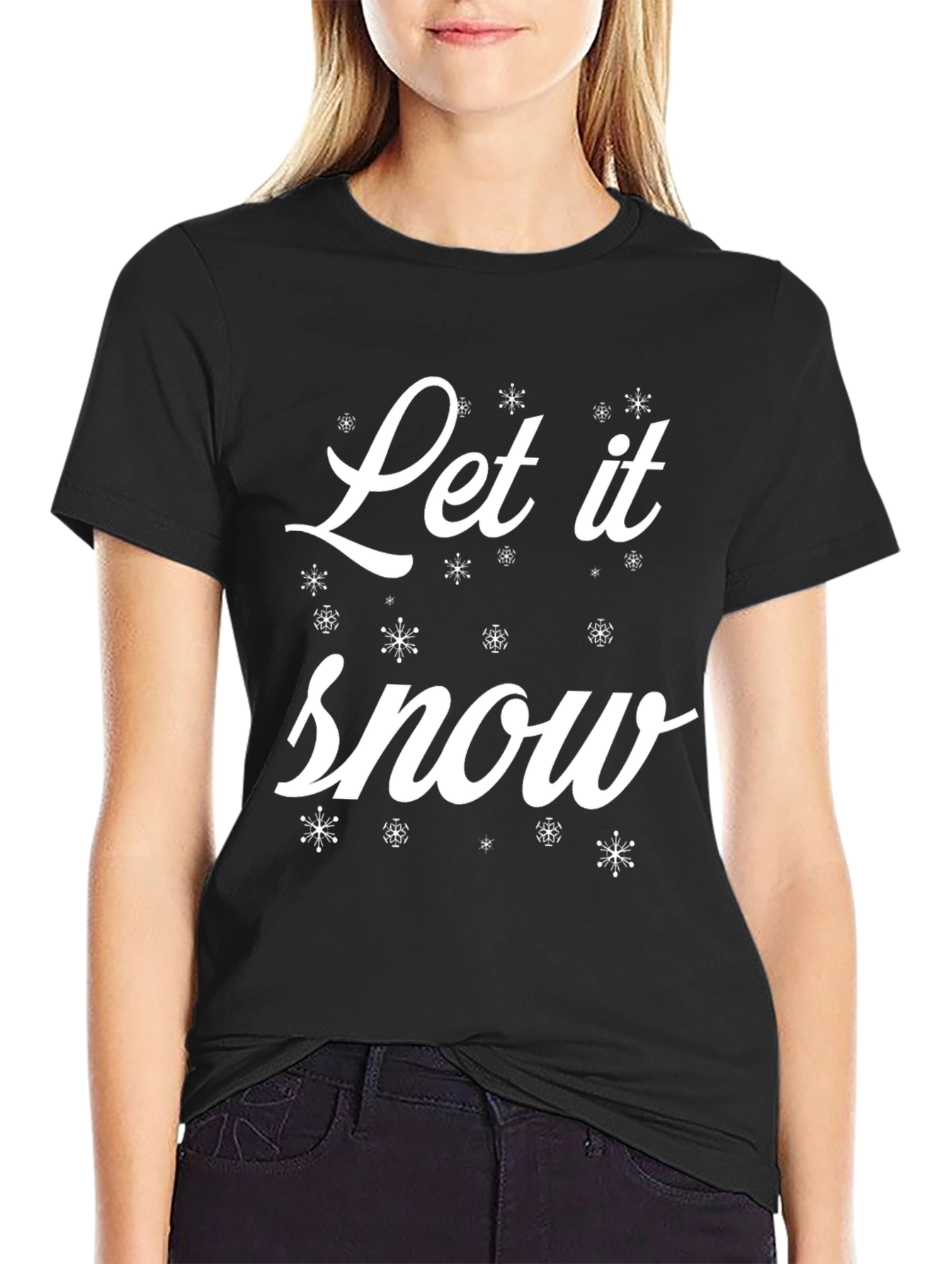 Let it Snow Graphic Tee - Festive Holiday Shirt