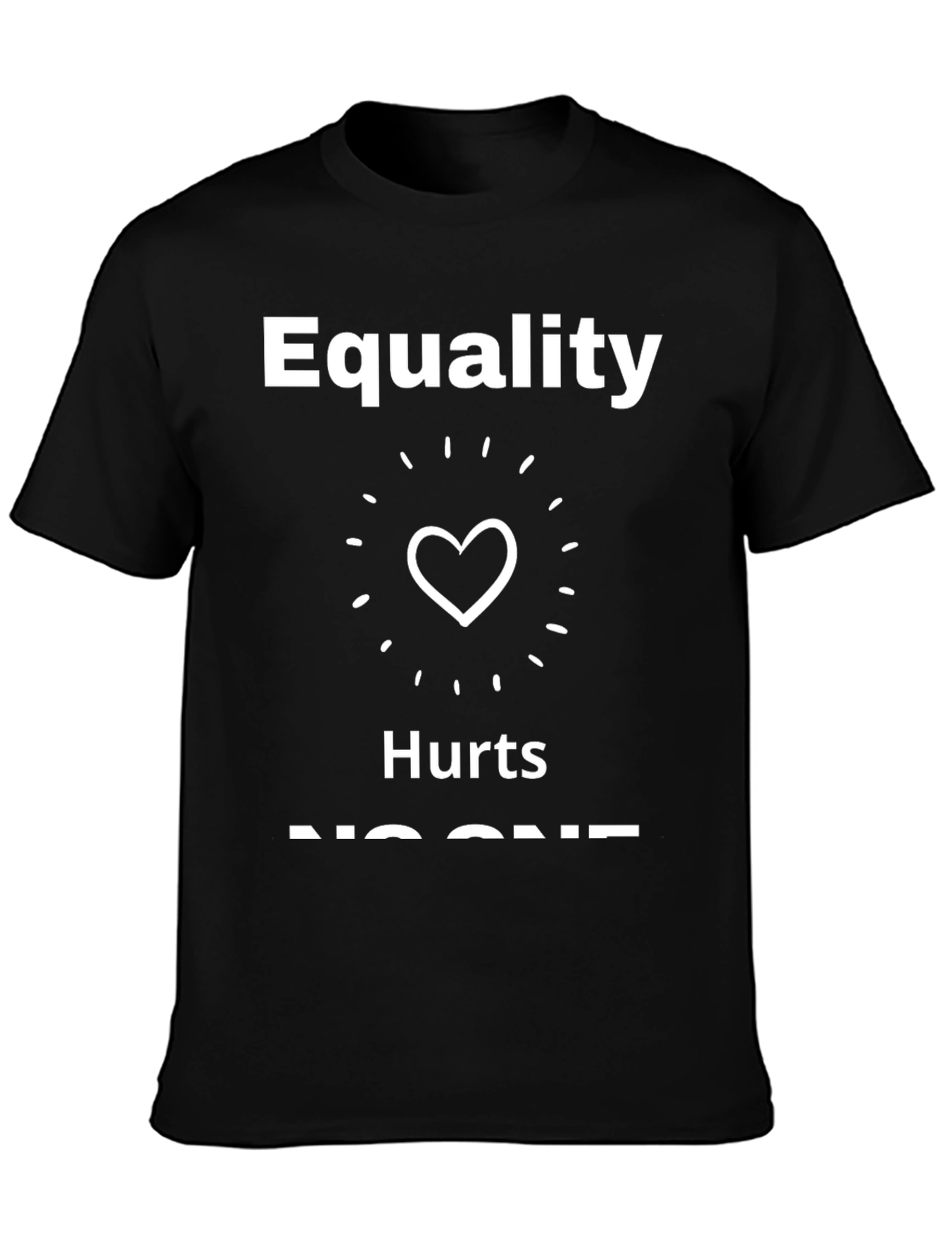 Equality Hurts No One Black T-Shirt