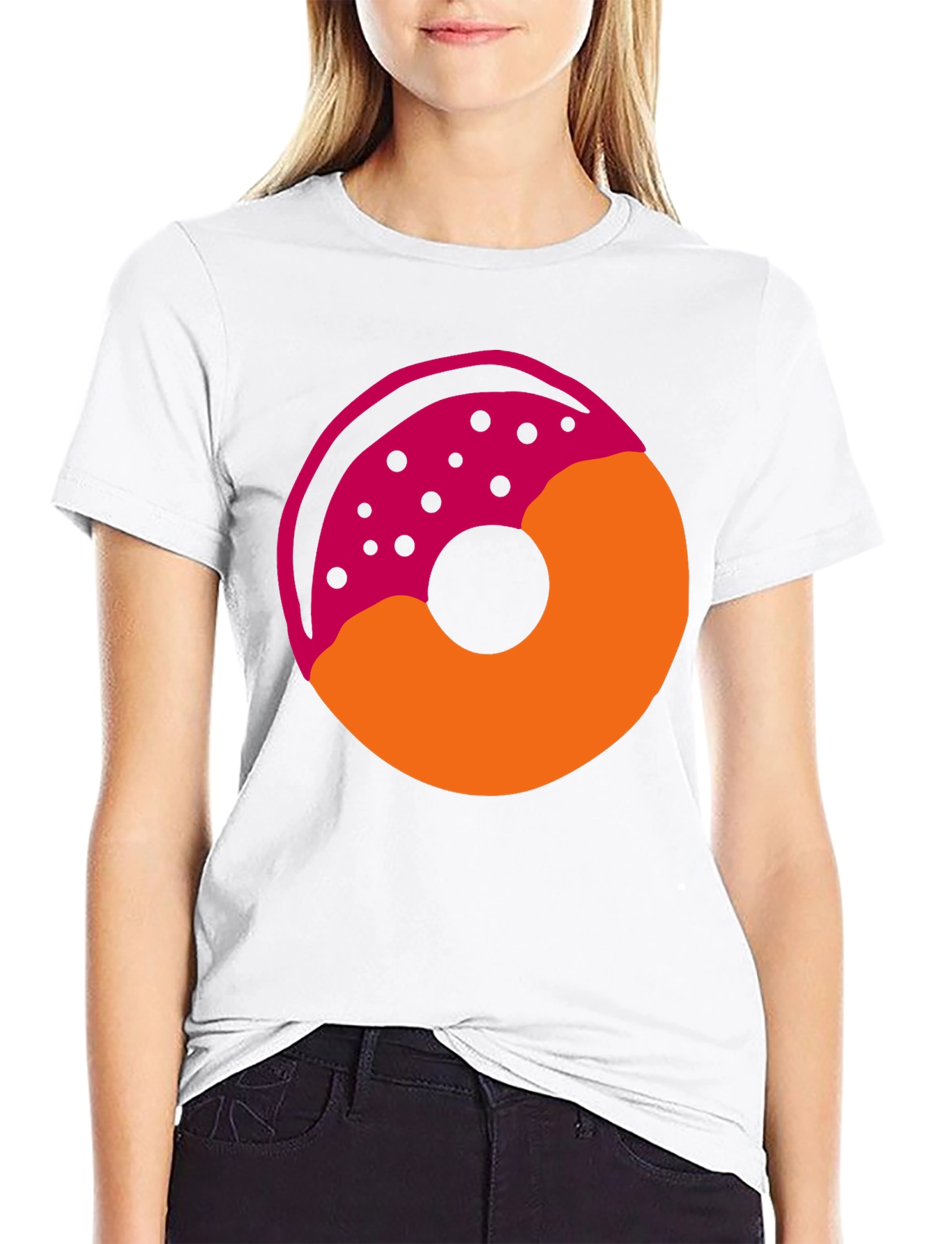 Donut Graphic T-Shirt - Casual Style Tee