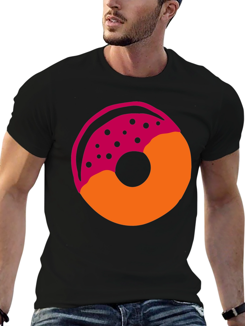 Donut Graphic T-Shirt - Casual Style Tee