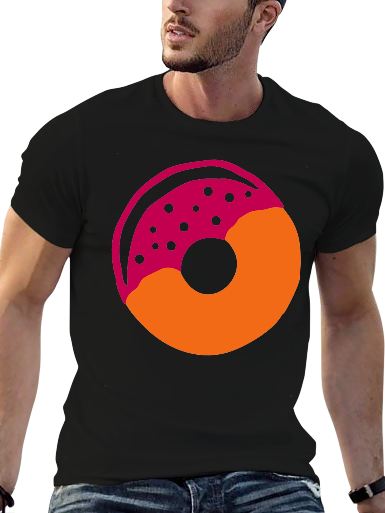 Donut Graphic T-Shirt - Casual Style Tee