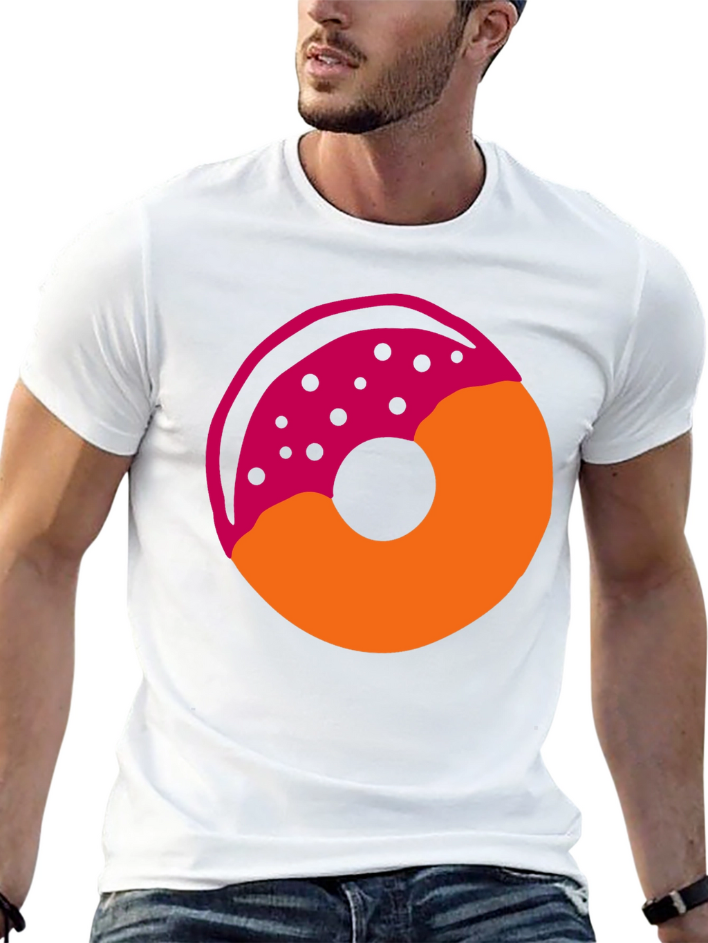 Donut Graphic T-Shirt - Casual Style Tee