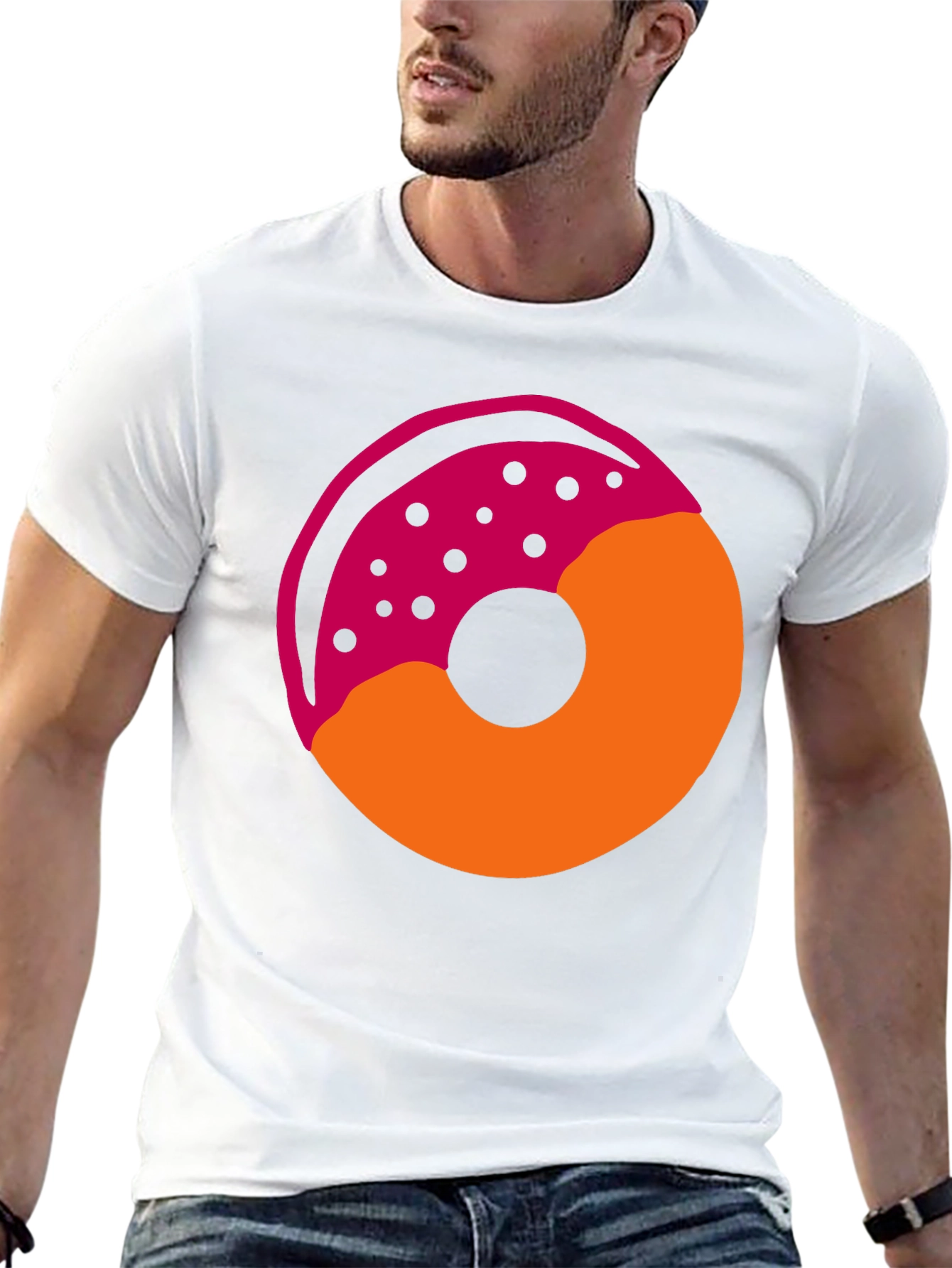 Donut Graphic T-Shirt - Casual Style Tee