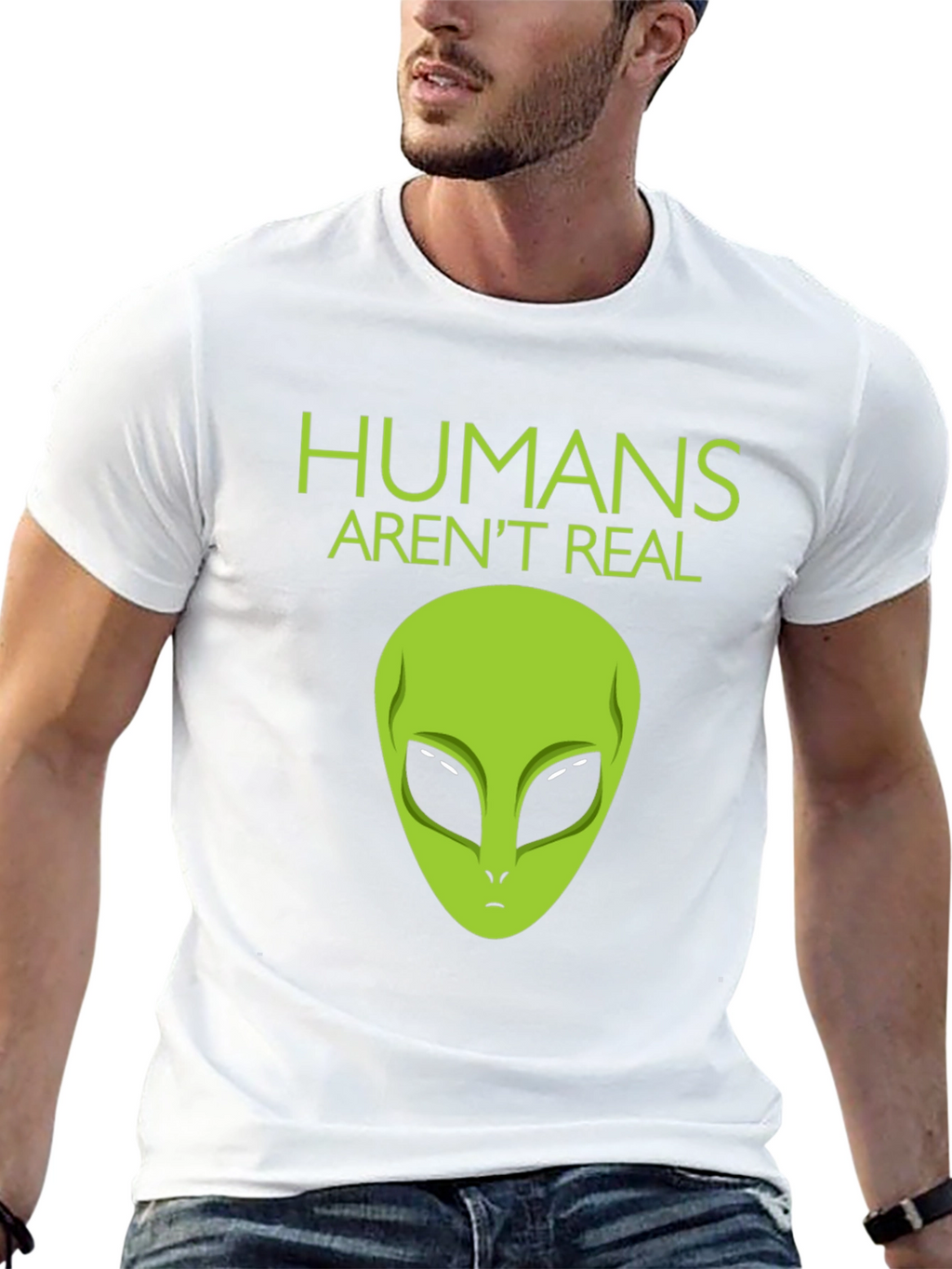Humans Arent Real Alien Graphic Tee
