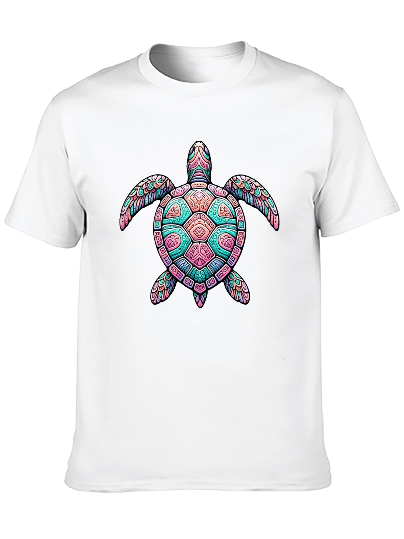 Turtle Graphic Black T-Shirt - Mens Casual Tee